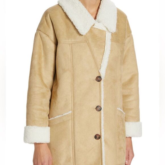 NWT Free People Diogo Coat / Ivory Combo - Picture 11 of 14